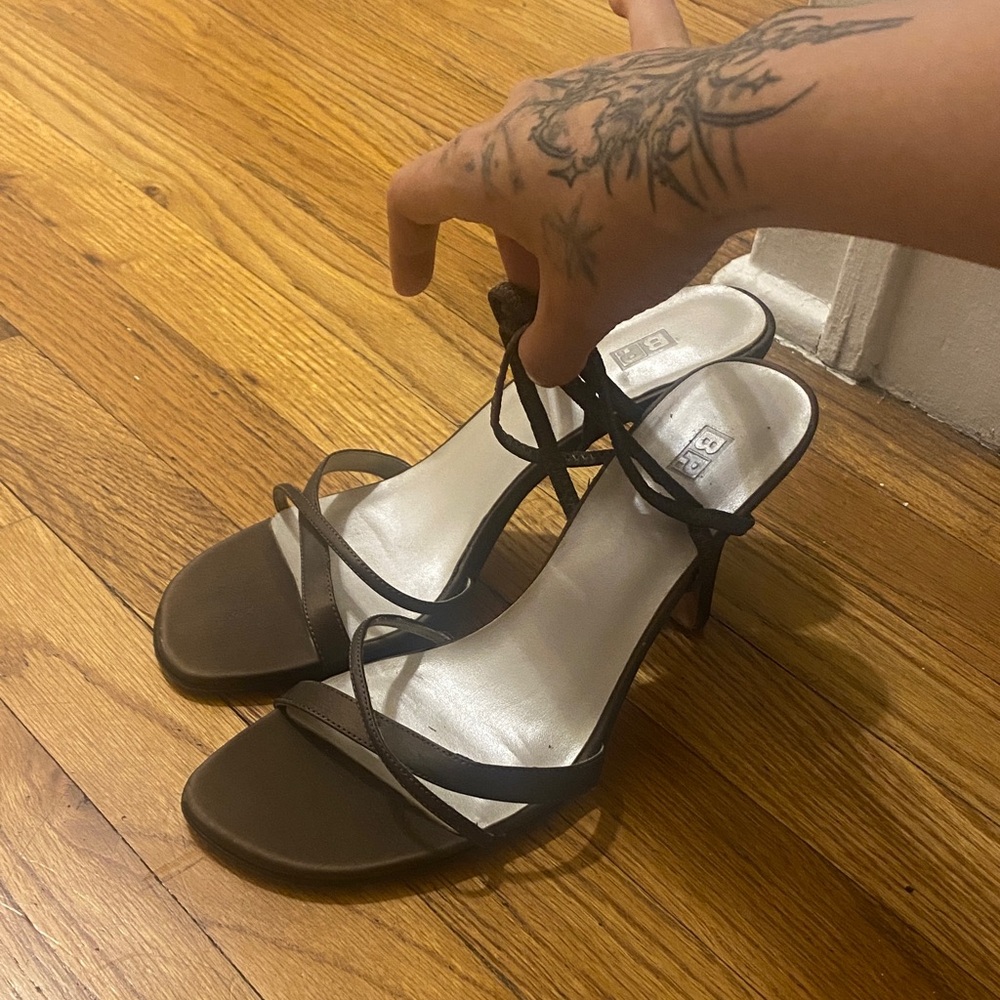 Elegant Brown Strappy Women's Heels